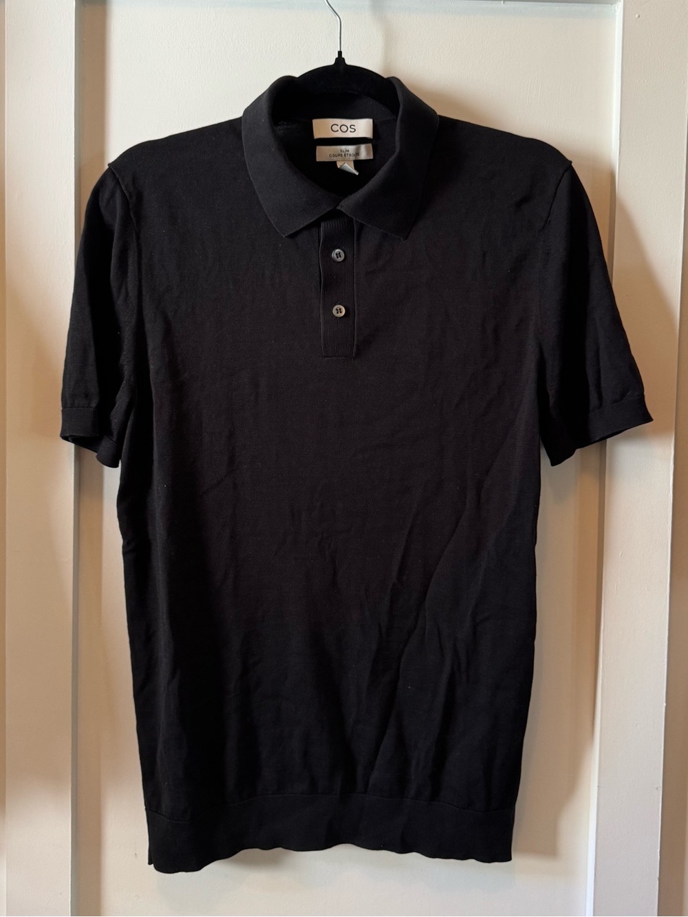 COS men’s silk knit polo shirt